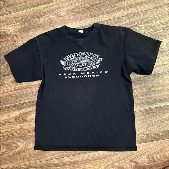 Harley Davidson Baja Mexico Motorcycle Shirt Large Unisex - Picture 3 of 4